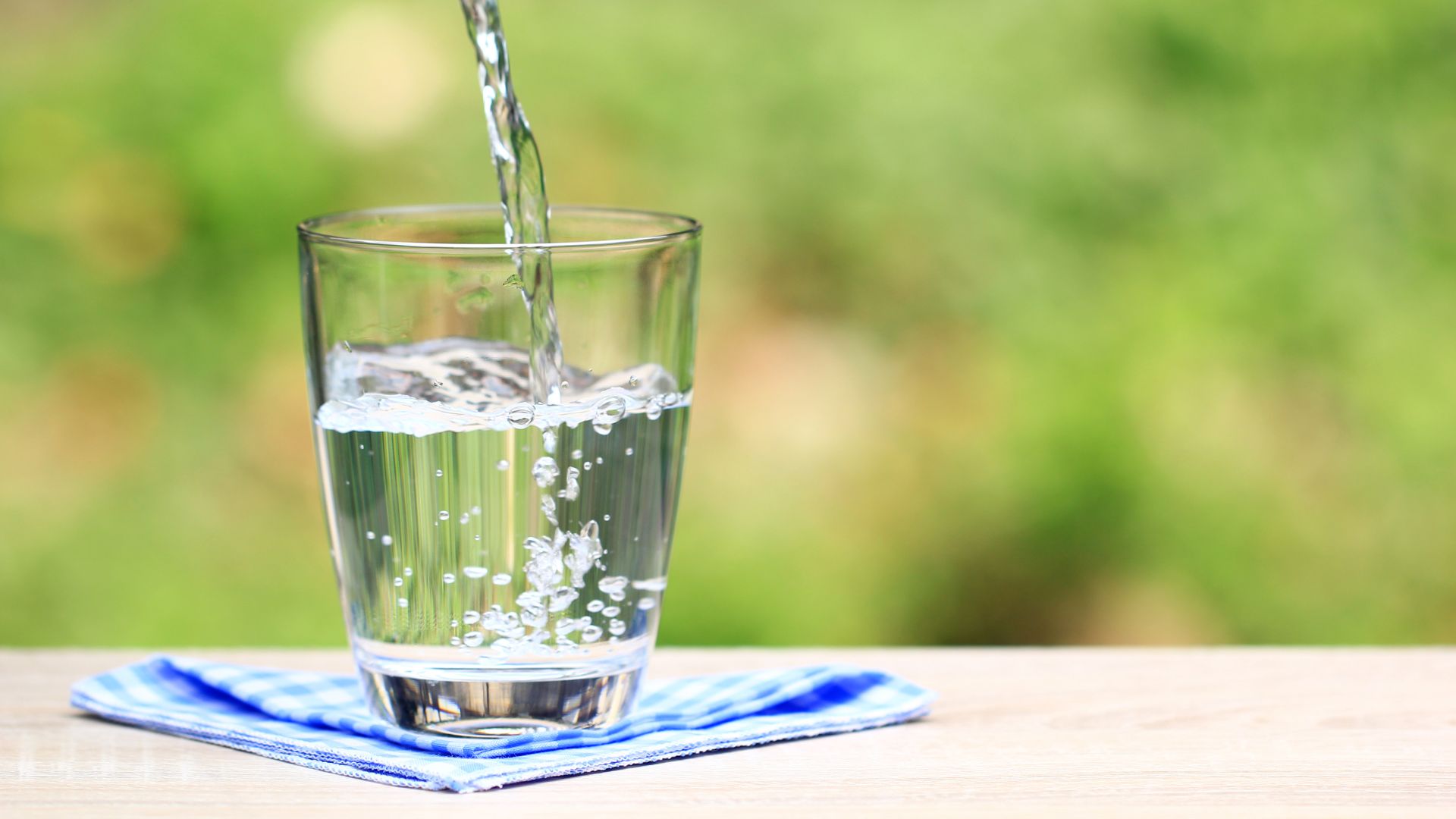 A glass of water